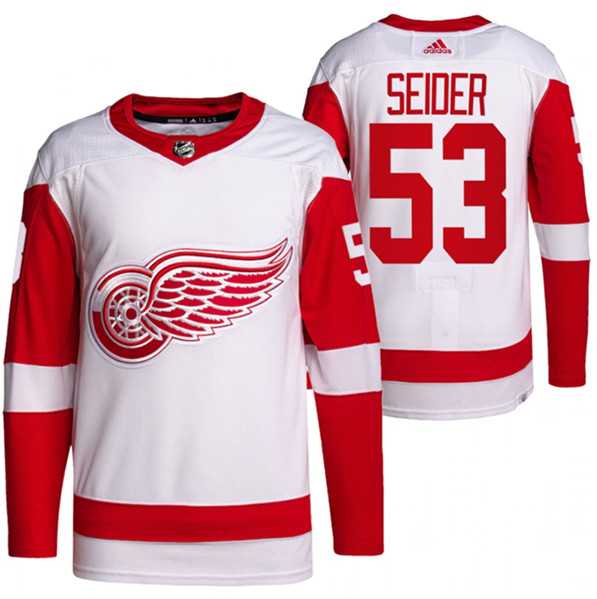 Men's Detroit Red Wings #53 Moritz Seider White Stitched Jersey Dzhi,We sell and wholesale Men's Detroit Red Wings #53 Moritz Seider White Stitched Jersey Dzhi on line form chian!